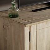 Panama Mueble para televisor con 2 Puertas y 1 Estante, Madera, Beige, Dimensions (L*W*H): 120 x 40.0 x 50 cm
