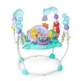 Bright Starts, Sea of Activities: Saltador de Actividades para Bebés de La Sirenita de Disney, con Juguetes Interactivos, Luces y Música, Incluye Princesa Ariel, 6-12 Meses (Azul)