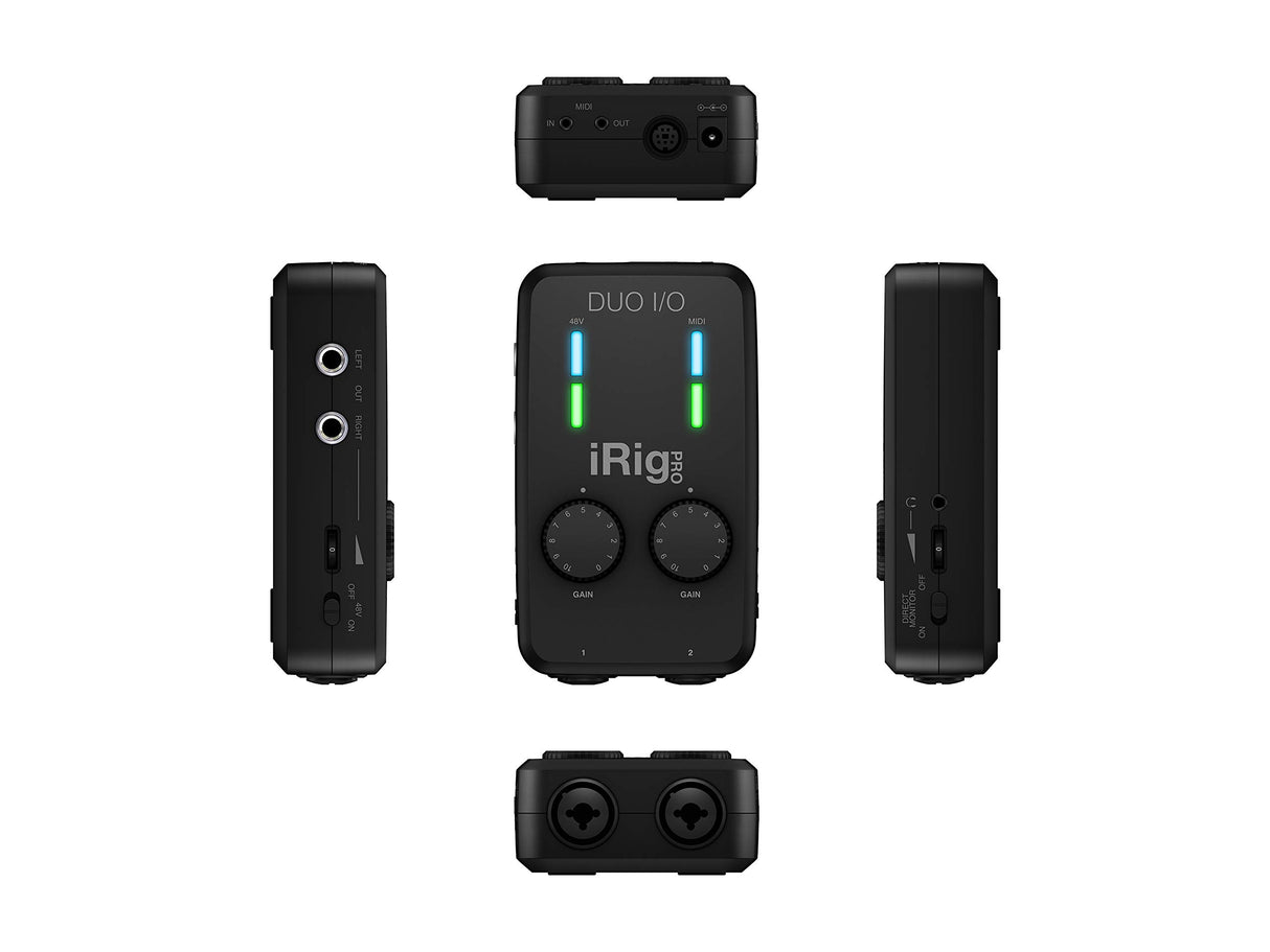 IK Multimedia iRig Pro Duo I/O - Interfaz móvil de audio/MIDI de 2 canales