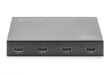 DIGITUS DS-43309 Procesador para Pared de vídeo 2x2 & Divisor HDMI - UHD 4K/60 Hz HDTV: 3840 x 2160p - Salida: 4X Full HD 60 Hz 1920 x 1080p - Display-Modi: 2x2, 1x2, 2x1, 1x3, 3x1, 1x4, 4x1