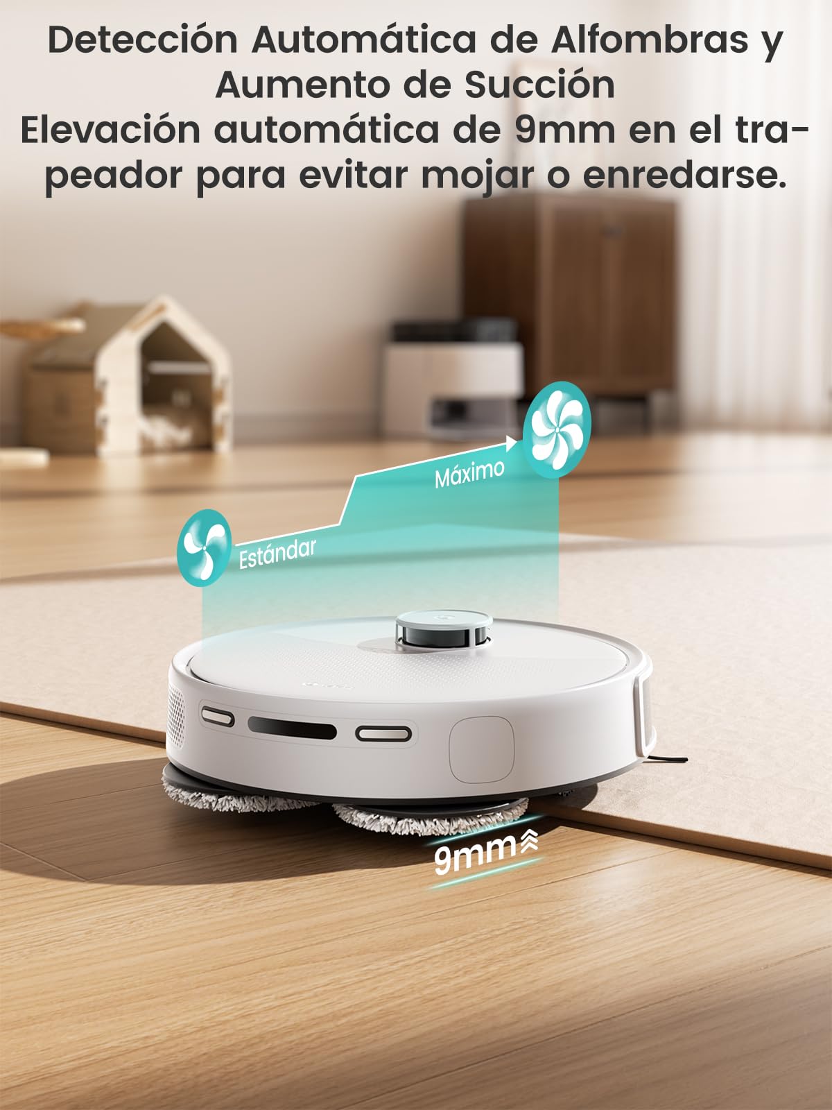 LEFANT M3 Robot Aspirador y Fregasuelos, Potente Succión de 12000 Pa, Doble Giro Fregar, Lavado y Secado Automático, Vaciado Automático para 3,2 L, Cepillos Antienredos, App/Alexa/iWatch, 2,4 G y 5G