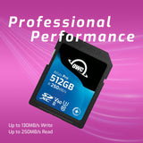 OWC Atlas Pro SDXC UHS-II V60 Tarjeta de Memoria, rentable y de máxima Calidad para los usos más habituales de Captura de Fotos y vídeos de hasta 4K - 512GB
