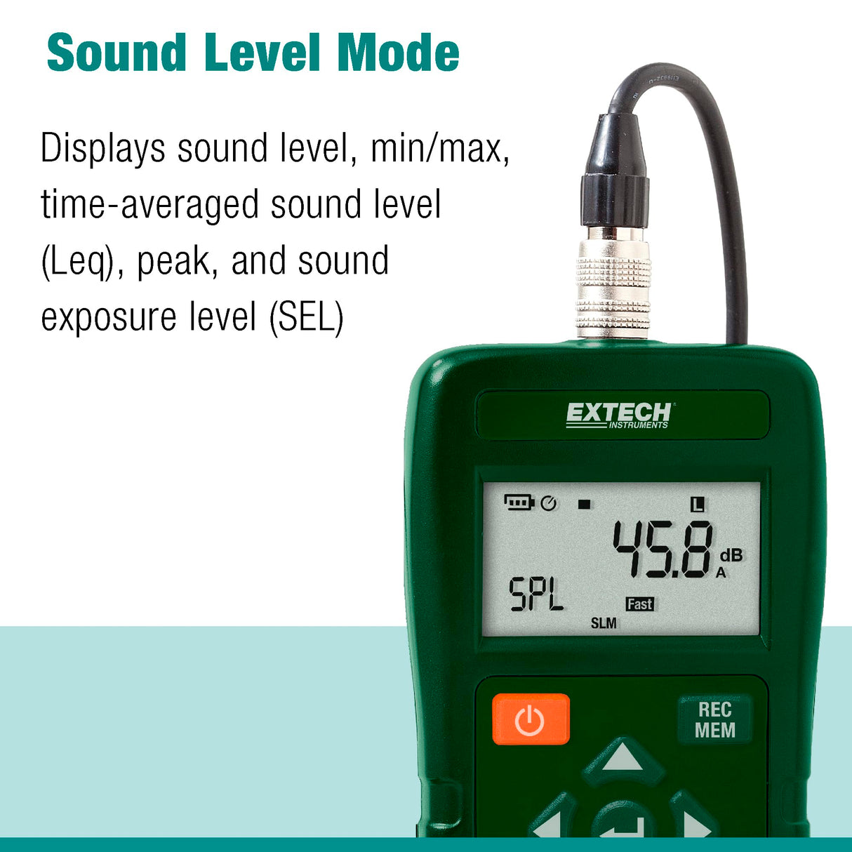 Extech SL400 Dosímetro de ruido personal con interfaz USB