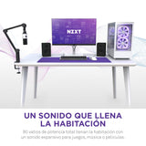 NZXT Relay Altavoces de sobremesa para PC Gaming - AP-SPKB2-EU - Sonido de Rango Completo - 80 vatios - Alto Rango dinámico - Tweeters de cúpula de Seda - Woofers de Fibra de Vidrio - Negro