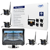PNI TRK504 - Kit de videovigilancia inalámbrico para camión DVR con Monitor LCD y 4 cámaras
