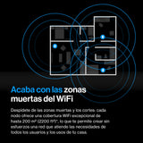 Mesh Linksys Velop Micro 7 | Doble banda con velocidad WiFi BE5000 | Cobertura para toda la casa con hasta 200 m² por nodo | Ethernet de 2,5 Gb/s | WiFi 1,8 veces más rápido que Wi-Fi 6 | Paquete de 3