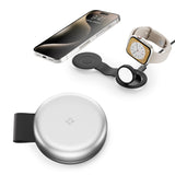Twelve South Butterfly 2 en 1 Cargador inalámbrico Compacto Plegable con Adaptador de Viaje, Carga MagSafe Duo de 15 W para iPhone, Airpods y Apple Watch
