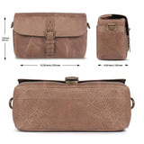 MegaGear Torres Mini Bolsa de mensajería de la cámara de Cuero Genuina para cámaras sin Espejo, instantáneas y DSLR - Maroon - Visón