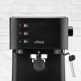 Ufesa Varese Cafetera Compacta Espresso y Capuccino, 1050W, Vaporizador Orientable, 20 Bares, 1 o 2 Cafés, Depósito 1.5L, Función Calienta Tazas