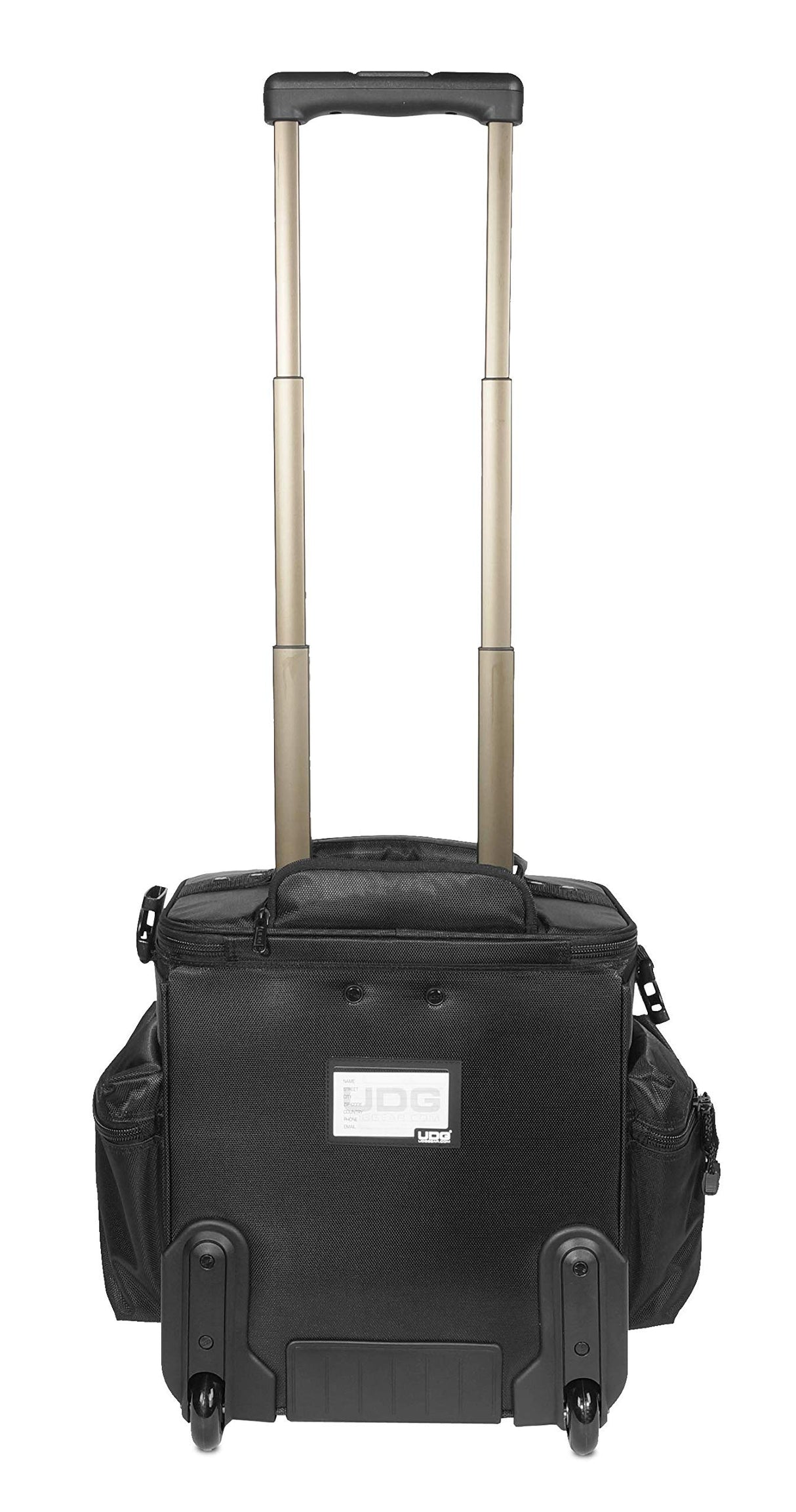 UDG U9981BL/OR Deluxe - Maletín con ruedas para dj (interior de color naranja), color negro