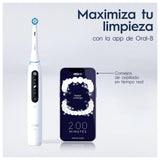 Oral-B iO 5N Cepillo de Dientes Eléctrico Blanco Con Mango Recargable, 1 Cabezal y Estuche De Viaje, 5 Modos De Cepillado Con Blanqueamiento Dental, Sensor De Presión, Diseñado por Braun