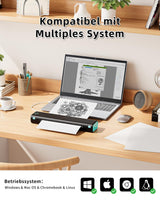 Phomemo M08F Impresora Térmica Portátil, Compatible con Papel Térmico A4, Impresoras de Viaje Móviles Inalámbricas para Automóviles y Oficinas