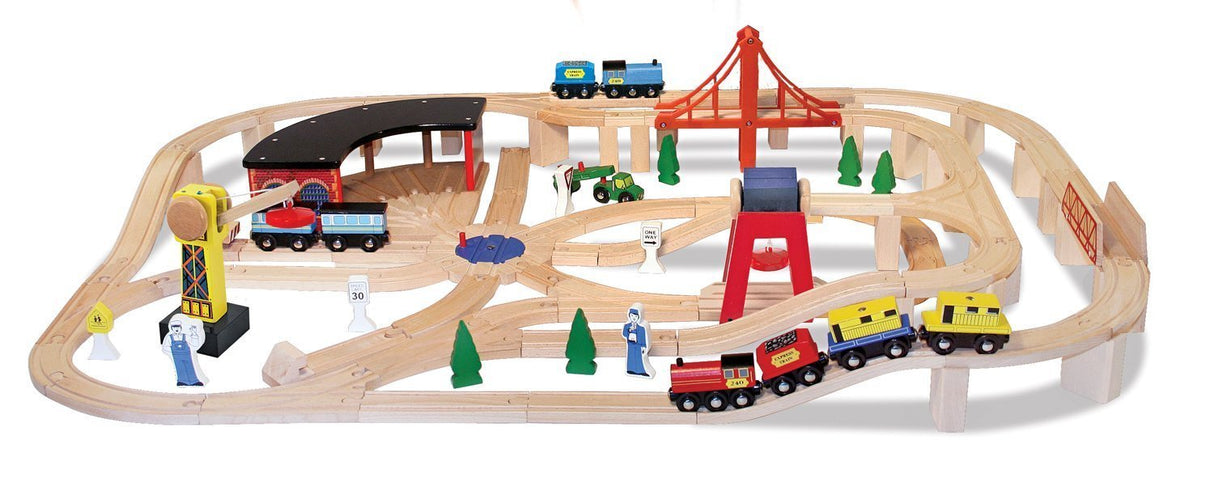 Melissa & Doug - Juego de Tren de Madera (10701)