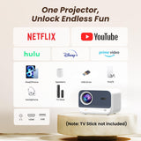 YABER Proyector Portátil 4K Full HD 1080P Nativo con Sonido JBL & Enfoque Automático 1s, WiFi 6 Bluetooth, para Cine en Casa/Exterior Compatible con Móvil/iOS/Android/TV Stick/PS5/HDMI