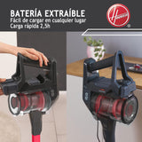 Hoover HF300 Home, HF322TH Aspiradora sin Cable, sin Bolsa, 3 en 1, Escoba, de Mano y Vertical, Rodillo 2 en 1 Suelos y Alfombras, Autonomía 40 min, Color Azul