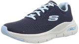 Skechers Arch Fit Big Appeal, Zapatillas Mujer, Navy Knit Mesh Lt Blue Trim, 39.5 EU