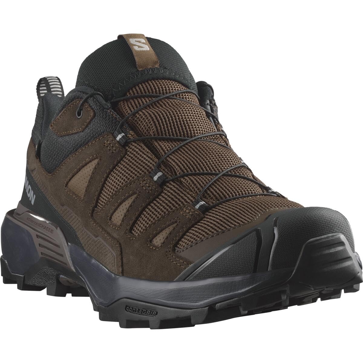Salomon X ULTRA 360 LEATHER GORE-TEX, Zapatos de senderismo para Hombre, Dark Earth Delicioso Sharkskin, 43 1/3 EU
