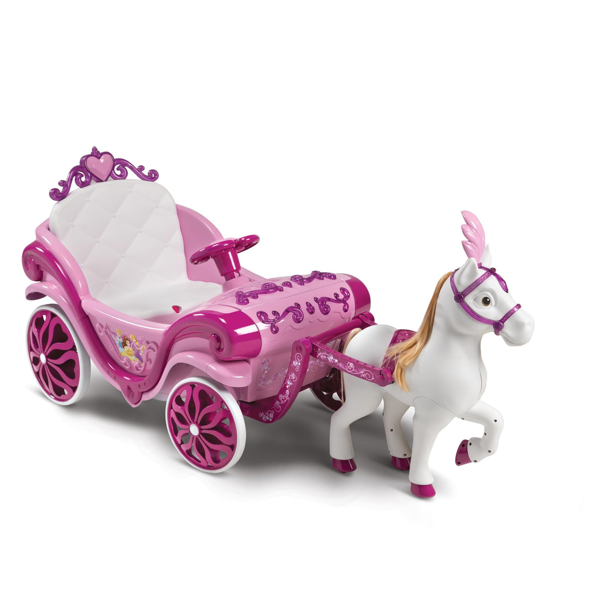 Huffy Disney Princess Royal Caballo y carruaje - Coche de propulsión eléctrica, Rosa, Edad 3+