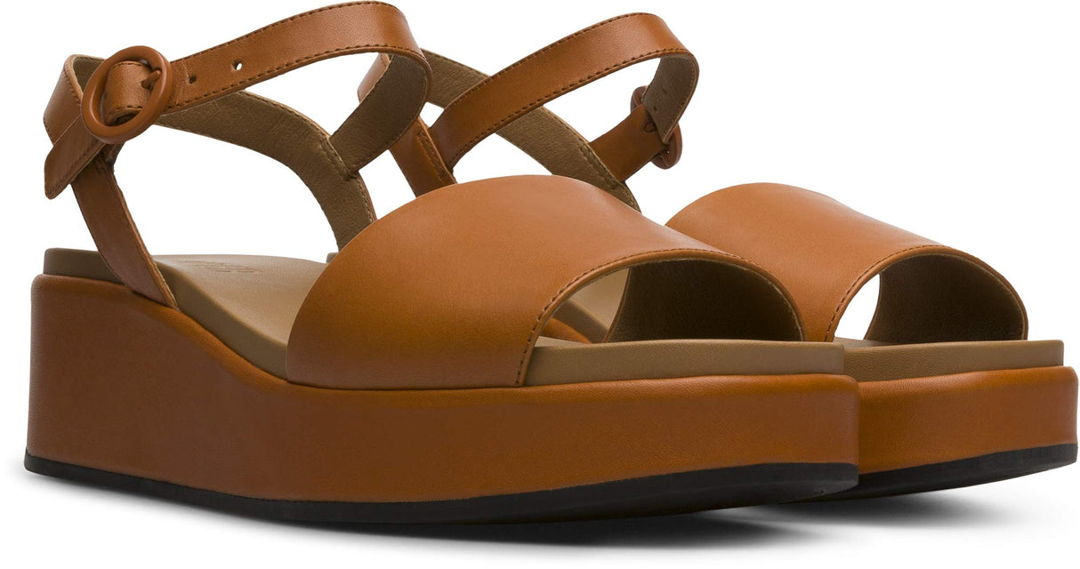 Camper Misia-K200564, Sandalia con Pulsera Mujer, Marrón (Brown 026), 36 EU