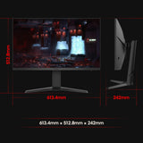 KOORUI Gaming Monitor 27 Pulgadas - Pantalla WQHD PC, 240Hz, 1ms, Adaptive Sync, Compatibilidad Gsync, (2560x1440, HDMI, DisplayPort, HDR 400) Negro/Rojo