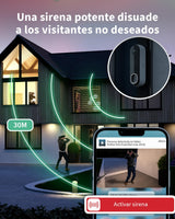 Arlo Essential 2K Videoportero WiFi + Timbre Inalámbrico Exterior Impermeable, Timbre Casa, Detector De Movimiento, Visión Nocturna, Audio Bidireccional, Prueba Arlo Secure Incluida, 1 Cámara, Blanca