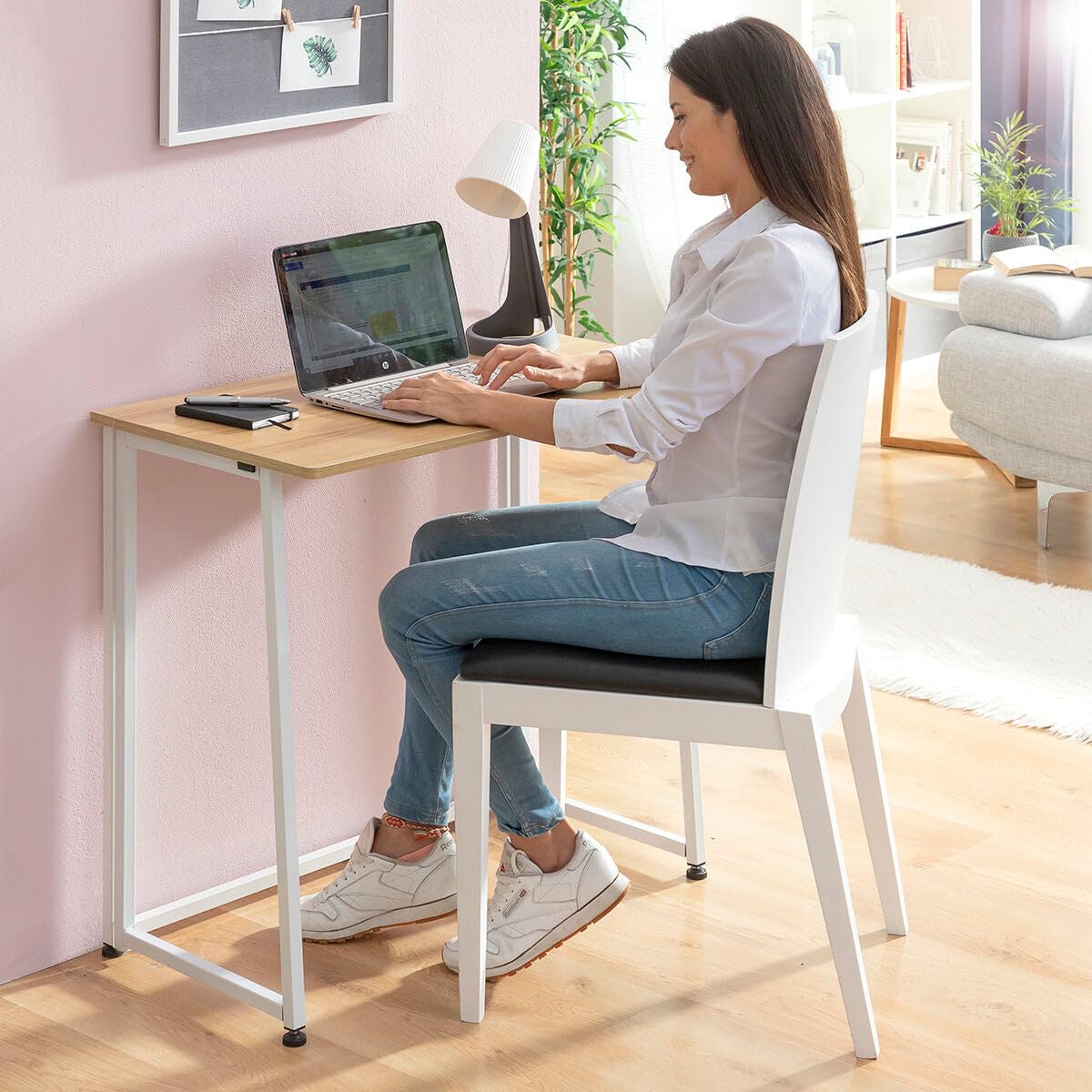 InnovaGoods® Escritorio Plegable Portátil, Mesa Escritorio Plegable se Adapta fácilmente a Diversos Espacios, Mesa Plegable Escritorio Ideal para teletrabajo, no Requiere Montaje. 80 x 75 x 45 cm