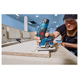 Bosch Professional 12V System GKF 12V-8 - Fresadora de cantos a batería (Brushless, 13000 rpm, pinzas Ø 6 mm / 8 mm, sin batería, en caja)