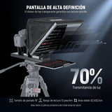 NEEWER Basic X16B Teleprompter Elevable Aleación Aluminio 16"" para iPad, Tableta Celular Cámara DSLR sin Ensamblaje, Remoto y APP Control, Compatible con iOS y Android, para Enseñar y Live Streaming