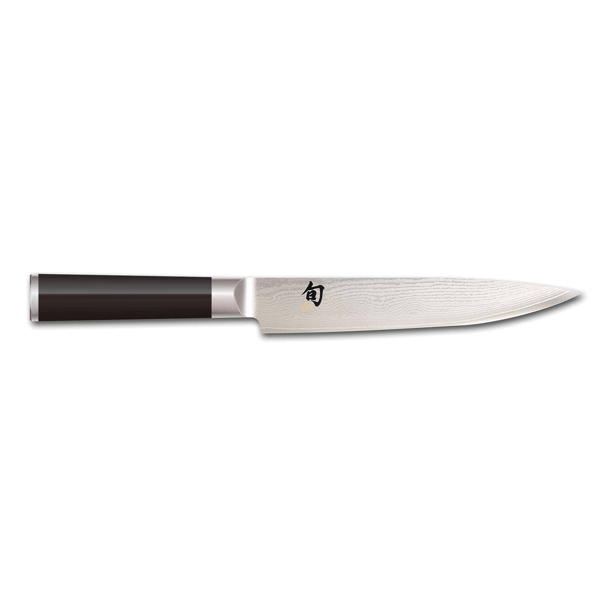 KAI Shun Classic Cuchillo japonés para carne de 18 cm de longitud de hoja - Cuchillo de Damasco de 32 capas con núcleo VG MAX - 61 (±1) HRC - Mango de madera de Pakka - Hecho en Japón