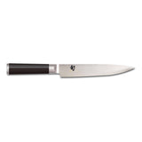 KAI Shun Classic Cuchillo japonés para carne de 18 cm de longitud de hoja - Cuchillo de Damasco de 32 capas con núcleo VG MAX - 61 (±1) HRC - Mango de madera de Pakka - Hecho en Japón