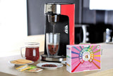 Senya Set Máquina de té, tetera eléctrica roja Tea Time & el Cofre Degustación que comprende 72 bolsitas-Les 2 Marmottes