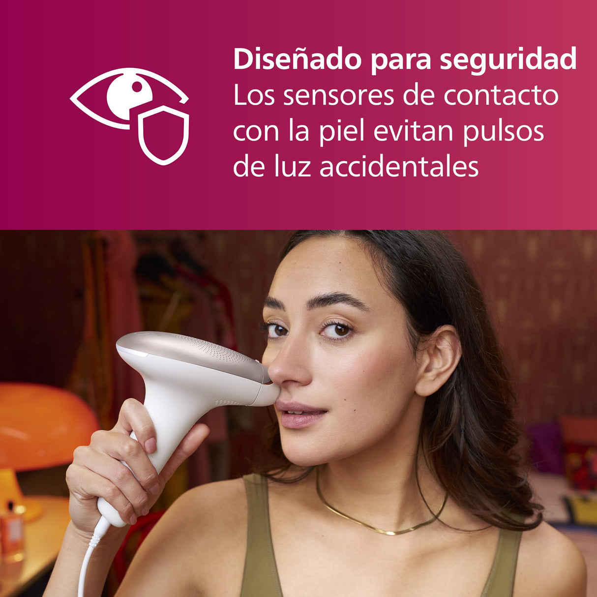 Philips Lumea serie 7000, dispositivo de depilación IPL, alternativa de depilación láser con lápiz recortador compacto satén, 3 accesorios para el cuerpo, la cara y la zona del bikini, BRI923/00