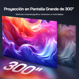 WOLFANG 28000 Lúmenes Proyector Portátil 【Netflix Oficial & Autofocus/Keystone】, Mini Proyector 4K con Bluetooth 5.2 y WiFi 6, Proyector Inteligente con Soporte de 180° para Pantalla de 300"