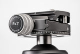 Benro GX35 - Cabezal de Bola de Perfil bajo con Placa PU56, Capacidad de 35 kg, Doble Panorama, Aluminio, Arca-Swiss, Ultraligero, Mecanismo de Bloqueo Seguro