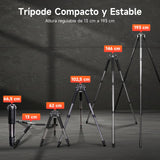 Rollei Rock Solid Alpha XL Mark III, 193cm Tripode Fibra de Carbono Profesional para Cámaras con Capacidad de Carga de 40kg Camera Tripod Negro con Cabezal Nivelador para DSLR Videocámara