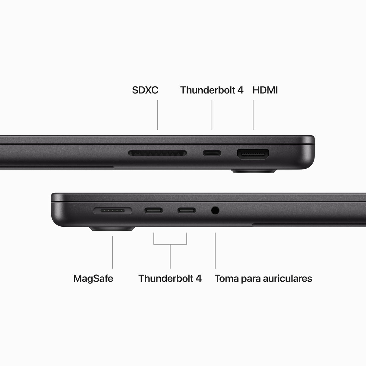 Apple 2023 MacBook Pro Portátil con Chip M3 Pro: CPU de 12 núcleos, GPU de 18 núcleos, Pantalla Liquid Retina XDR de 14,2 Pulgadas, 18 GB de Memoria unificada, 1 TB de SSD, Negro Espacial