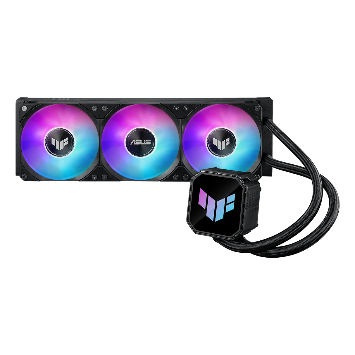 ASUS TUF Gaming LC III 360 ARGB - Refrigerador líquido para CPU todo en uno (ventilador triple integrado preinstalado, mangueras de 400 mm, Intel LGA 1851, 1700, 1200 y AMD AM5, AM4, iluminación Aura