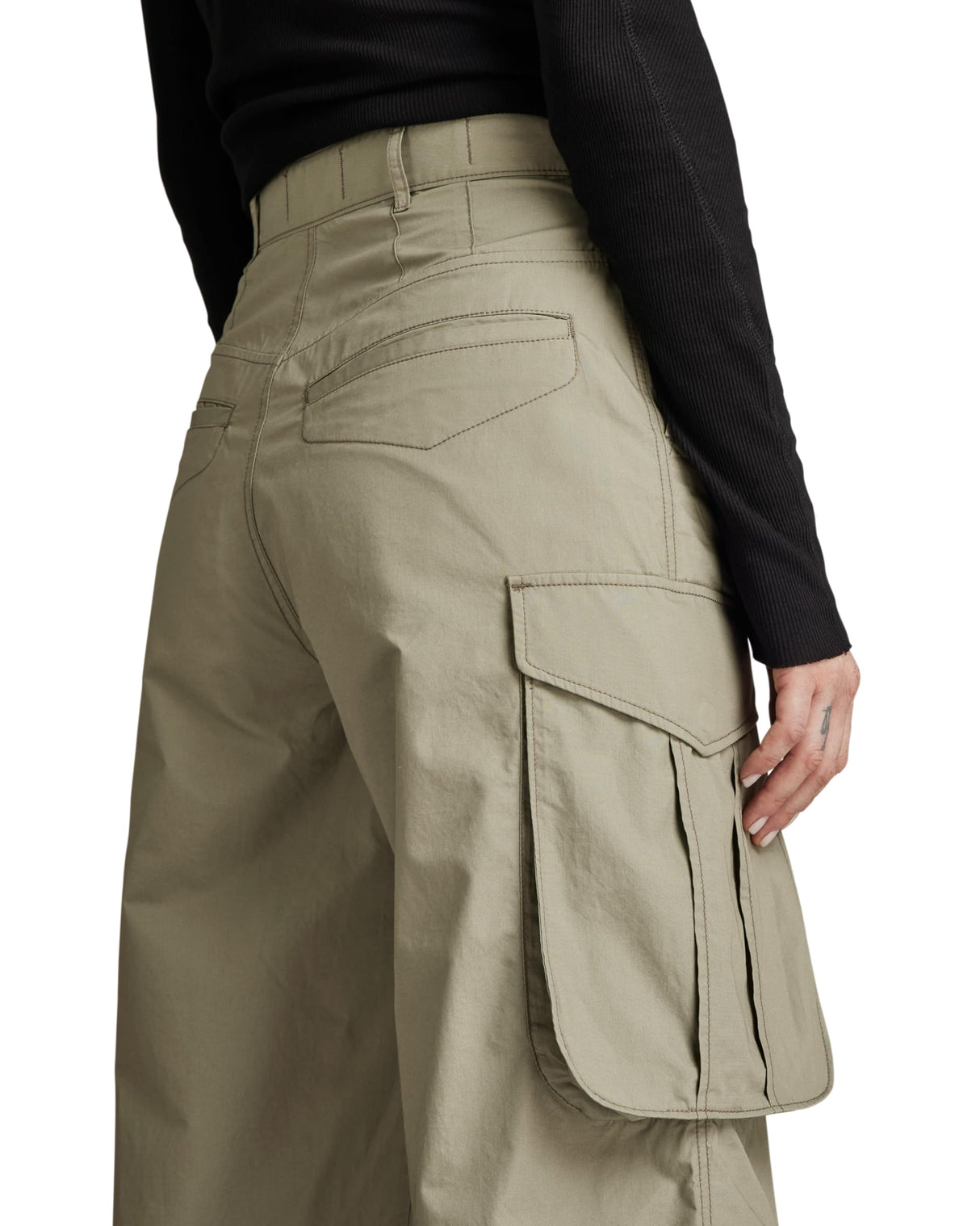 G-STAR para Mujer High Waist Cargo Pants, Verde (Shamrock D24401-a790-2199), 31W / 30L