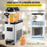 VEVOR, Vevor Máquina de Granizado de Hielo Comercial 6L Máquina para Hacer Granizados Comercial 19x47x60 cm, de Acero Inoxidable 300 W con Agitadores Dobles para Restaurante, Bar