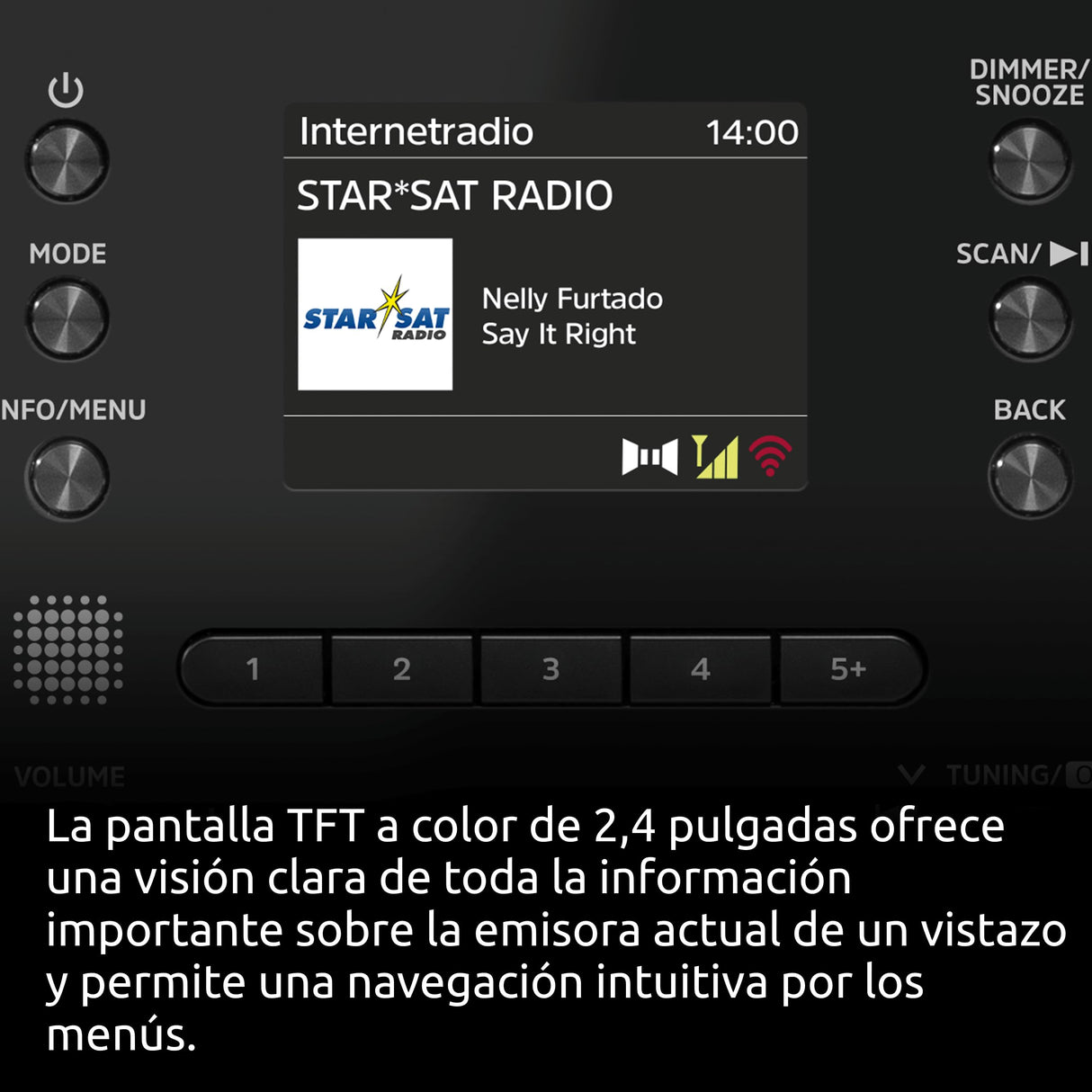 TechniSat DIGITRADIO 550 IR - Radio estéreo por Internet (Dab+, FM, WLAN, Bluetooth, Control por App, Despertador), Negro