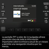 TechniSat DIGITRADIO 550 IR - Radio estéreo por Internet (Dab+, FM, WLAN, Bluetooth, Control por App, Despertador), Negro