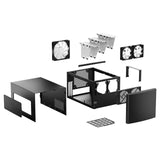 Fractal Design Node 304, Caja de Ordenador de sobremesa para Mini ITX (USB 3.0, 6 Compartimentos internos), Negro