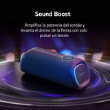 LG XBOOM Go XG7QBK - Altavoz Inalámbrico, Bluetooth, 40W, Sonido Sound Boost, Resistente al Agua IP67, Autonomía 24h, Color de Luces LED Variable, Amplia Conectividad, Color Antracita