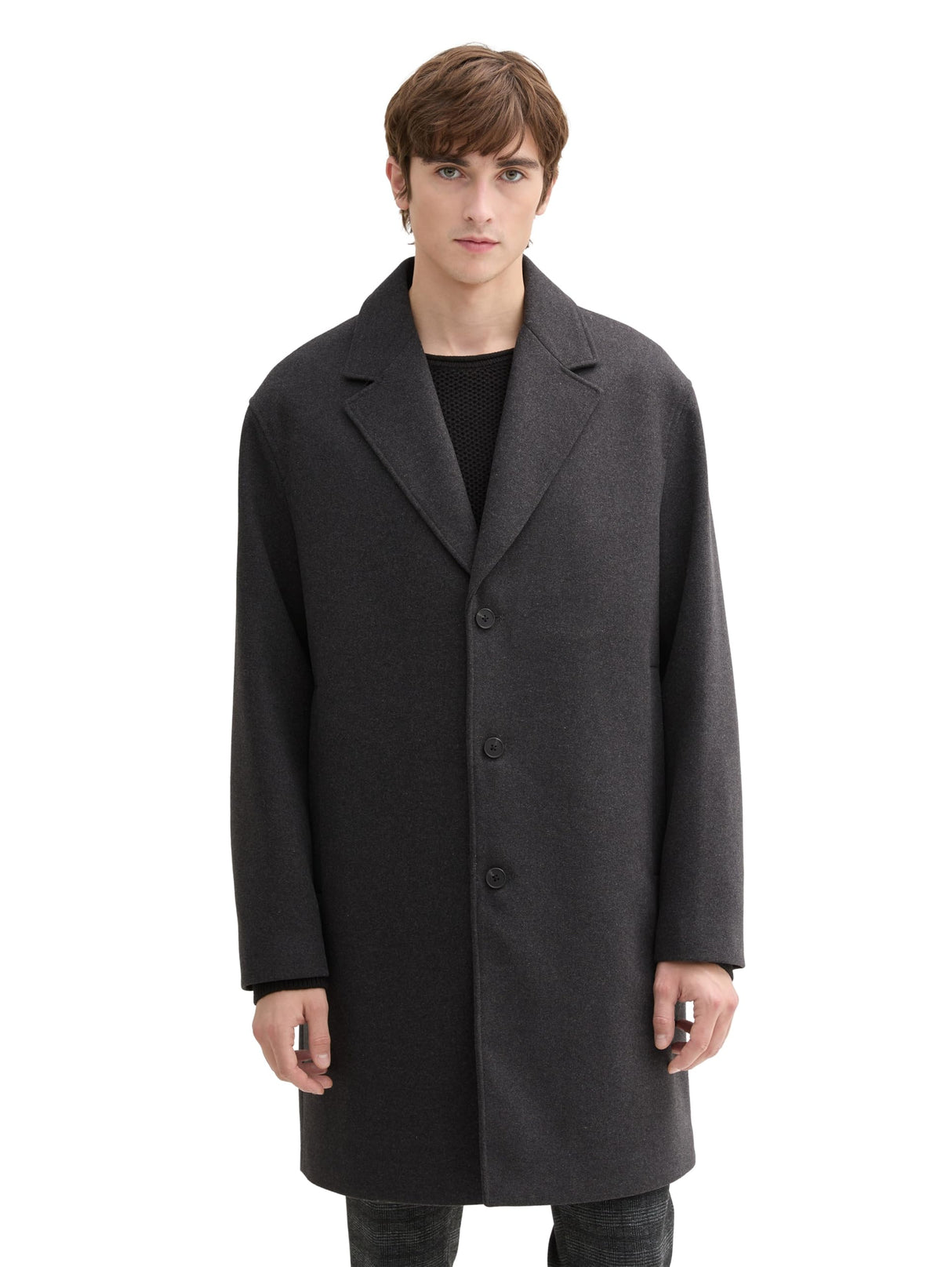 TOM TAILOR Denim Chaqueta para Hombre, 10617 – Black Grey Melange, M