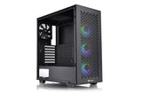 Thermaltake V350 TG ARGB Air Black | PC-Chassis | Mid-Tower-ATX-Case | Vidrio Templado de 4 mm | 4 Ventiladores Incluidos | Negro