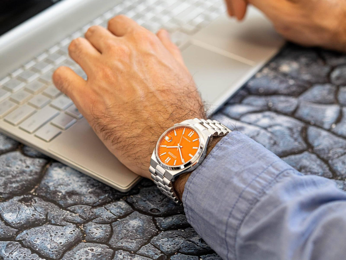 Citizen Inspección automática NJ0151-88Z, Naranja/Plata