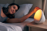 Philips HF3519/01 Despertador de luz con simulación del amanecer, Radio FM y lámpara de lectura, 5 sonidos naturales, Alarma diferida, Blanco