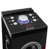 Lenco ICES IBT-6 - Altavoz de pie con Bluetooth, 40 W RMS, Radio PLL FM, Entrada USB, Ranura para Tarjeta SD, Entrada Auxiliar, con Mando a Distancia, Alemania