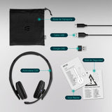 EPOS Auriculares con micrófono SENNHEISER C20 | Auriculares inalámbricos con batería de hasta 27 Horas y tecnología BrainAdapt™