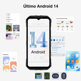 DOOGEE VMAX Plus Movil Irrompible 5G, 36GB RAM+512GB ROM, 22000mAh 33W, Cámara 200MP+Visión Nocturna, 6.58" FHD+120Hz, Dimensity 7050 Móvil Resistente Android 14 Smartphone IP68IP69K/NFC/WiFi6/Huella